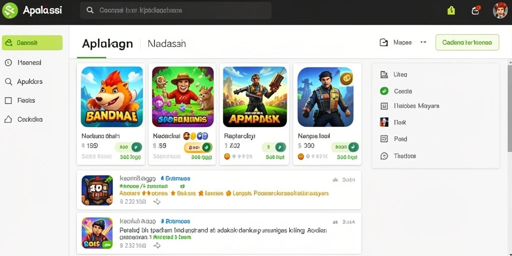 Tampilan permainan yang modern dan penuh warna.