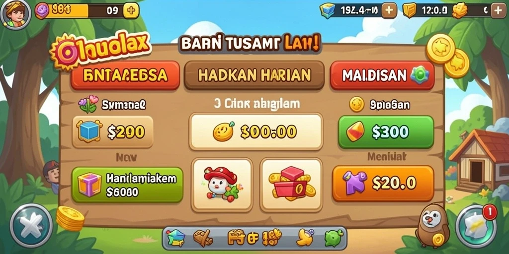 Keberagaman tanaman dan hewan ternak yang menarik.