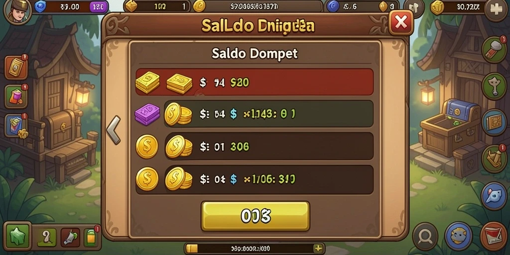 Tampilan rewards yang menarik di dalam aplikasi.